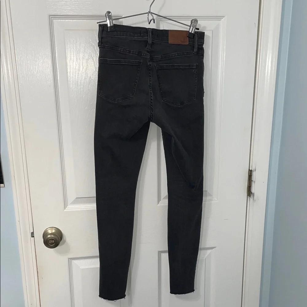 Madewell Black High Rise Distressed Skinny Jeans - Picture 3 of 5